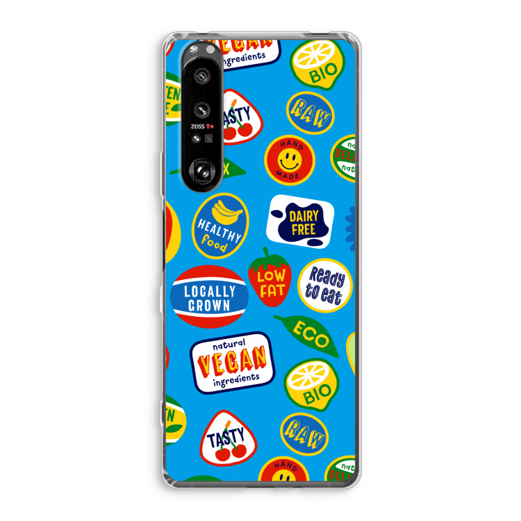 Fruitsticker: Sony Xperia 1 III Transparant Hoesje