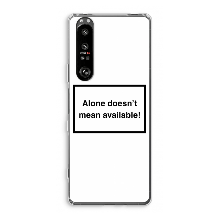 Alone: Sony Xperia 1 III Transparant Hoesje