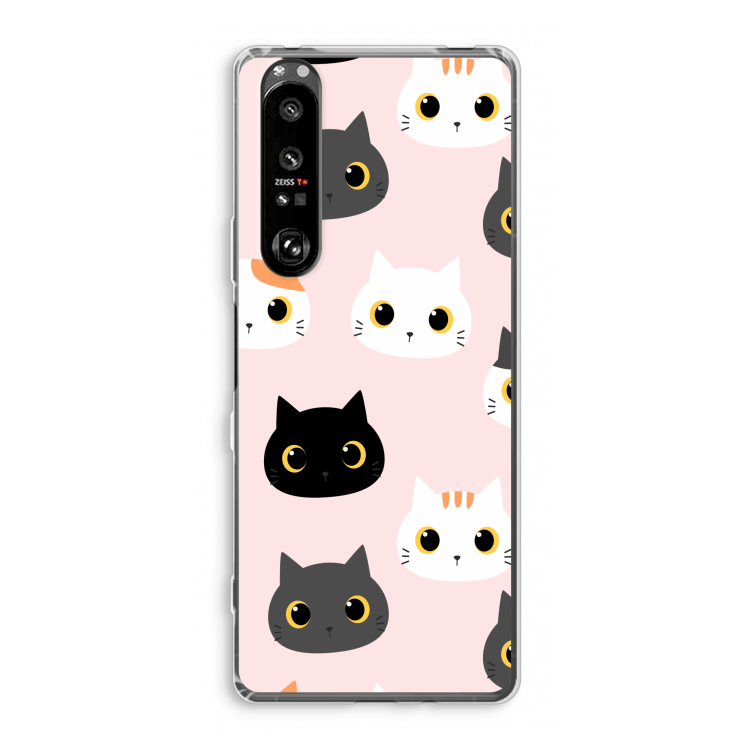 Katten: Sony Xperia 1 III Transparant Hoesje