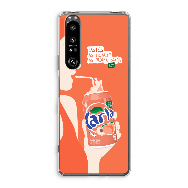 Peach please!: Sony Xperia 1 III Transparant Hoesje