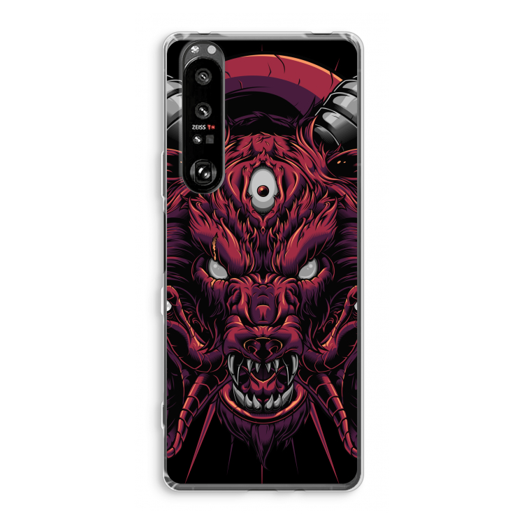 Hell Hound and Serpents: Sony Xperia 1 III Transparant Hoesje