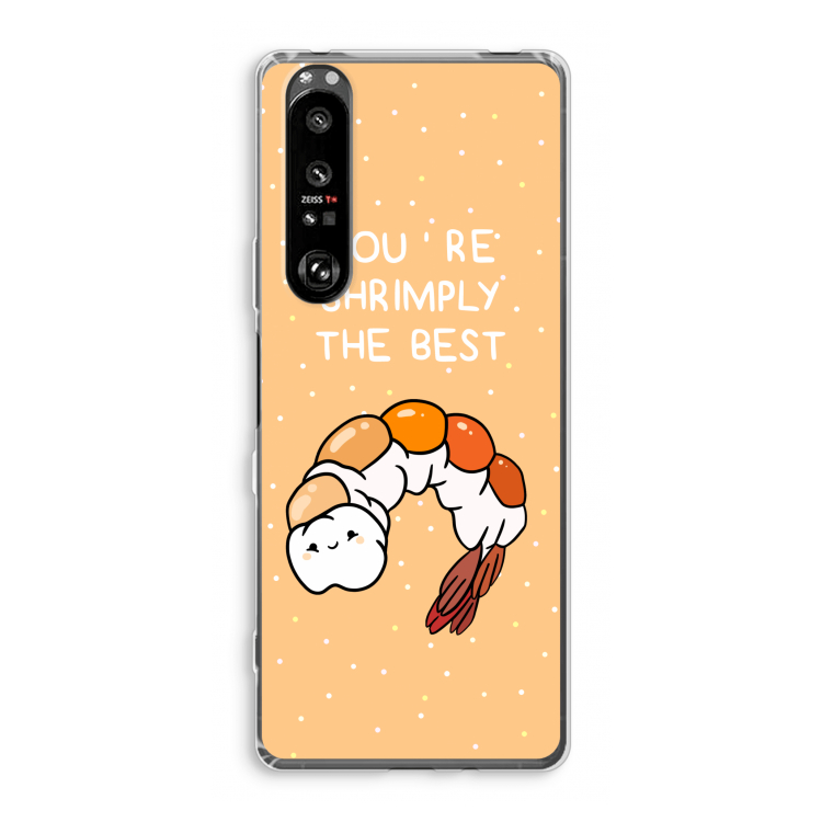 You're Shrimply The Best: Sony Xperia 1 III Transparant Hoesje
