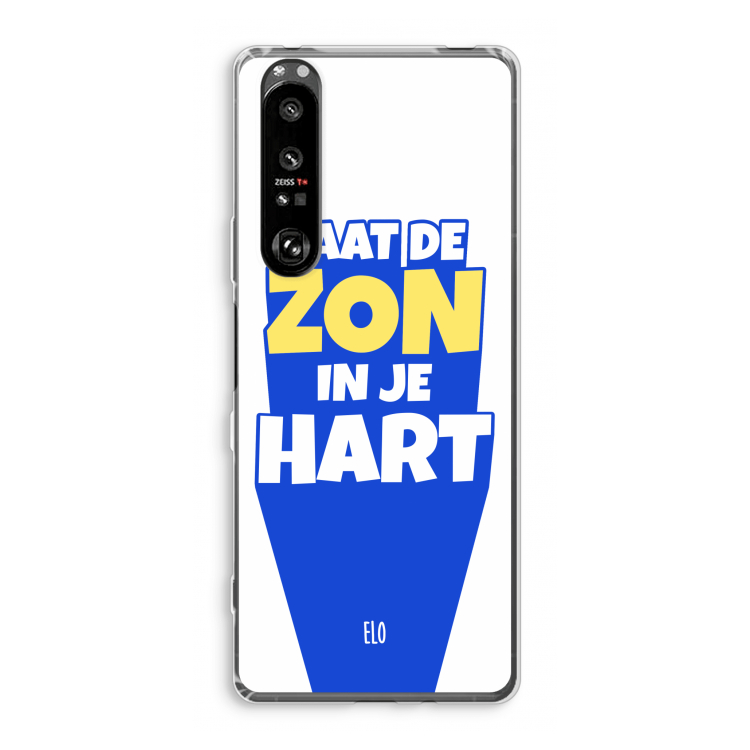 Laat de zon in je hart: Sony Xperia 1 III Transparant Hoesje