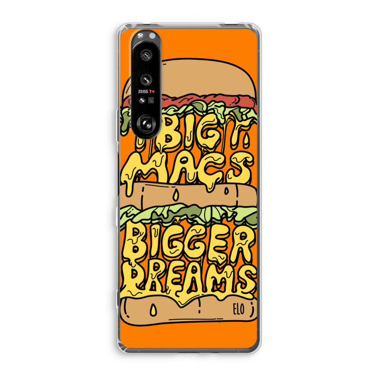 Big Macs Bigger Dreams: Sony Xperia 1 III Transparant Hoesje