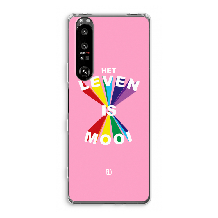 Het Leven Is Mooi: Sony Xperia 1 III Transparant Hoesje