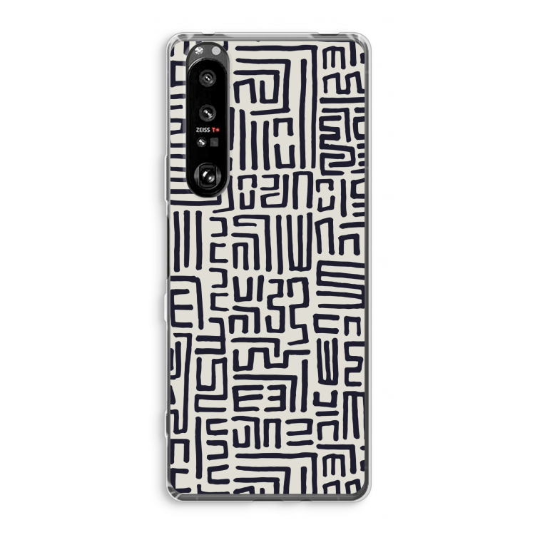 Moroccan Print: Sony Xperia 1 III Transparant Hoesje