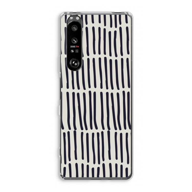 Moroccan stripes: Sony Xperia 1 III Transparant Hoesje