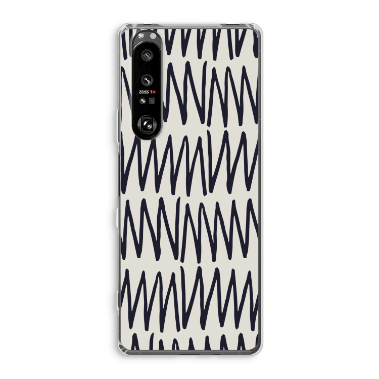Marrakech Zigzag: Sony Xperia 1 III Transparant Hoesje