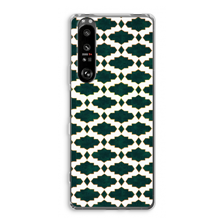 Moroccan tiles: Sony Xperia 1 III Transparant Hoesje
