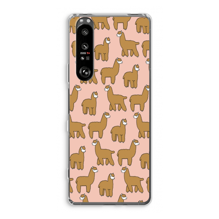 Alpacas: Sony Xperia 1 III Transparant Hoesje