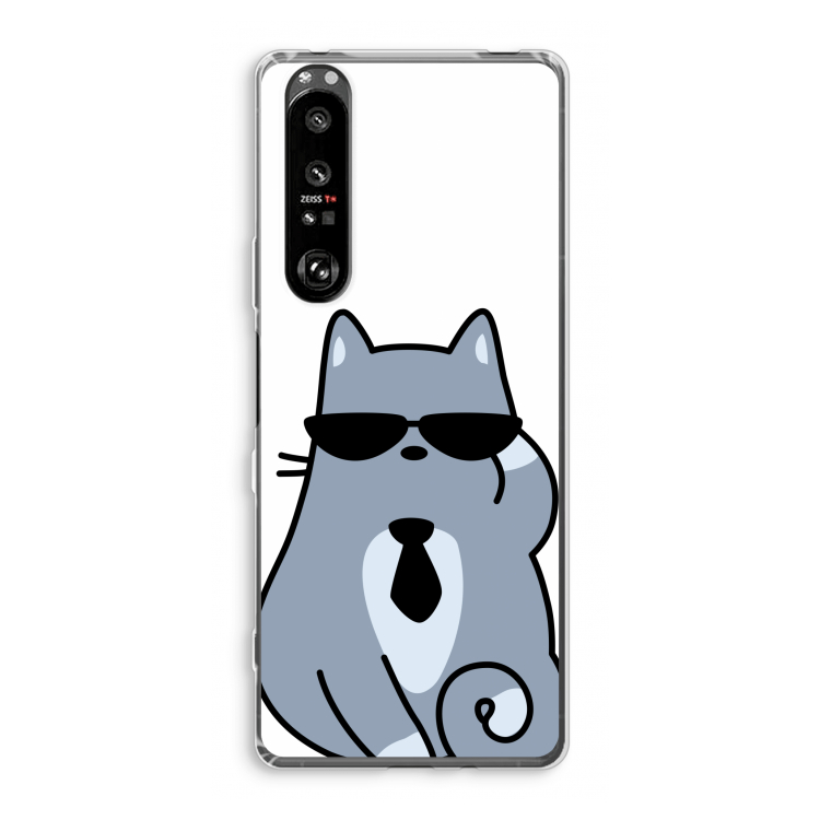 Cool cat: Sony Xperia 1 III Transparant Hoesje