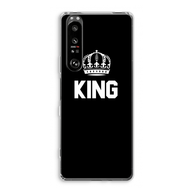 King zwart: Sony Xperia 1 III Transparant Hoesje