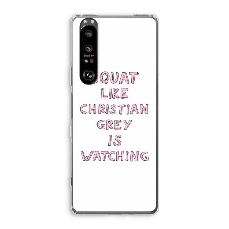 Christian Grey: Sony Xperia 1 III Transparant Hoesje