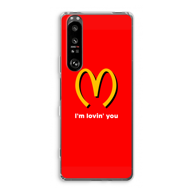 I'm lovin' you: Sony Xperia 1 III Transparant Hoesje