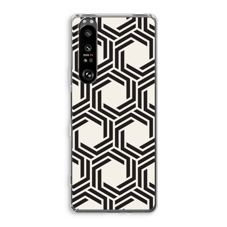 Geometrisch patroon: Sony Xperia 1 III Transparant Hoesje