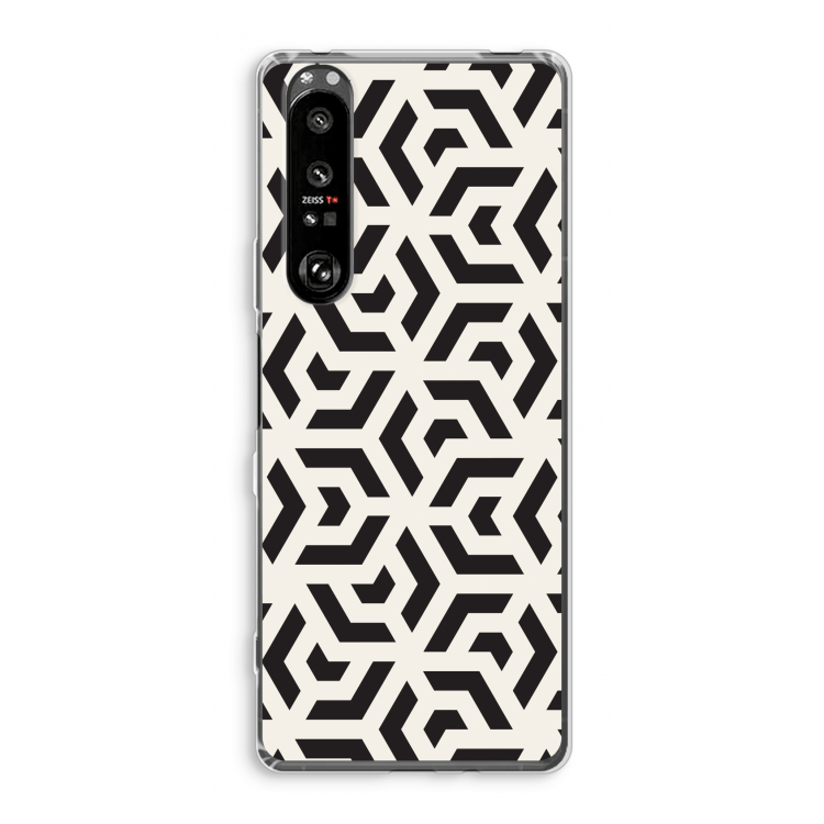 Crazy pattern: Sony Xperia 1 III Transparant Hoesje
