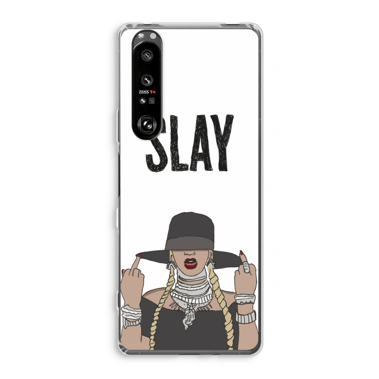 Slay All Day: Sony Xperia 1 III Transparant Hoesje