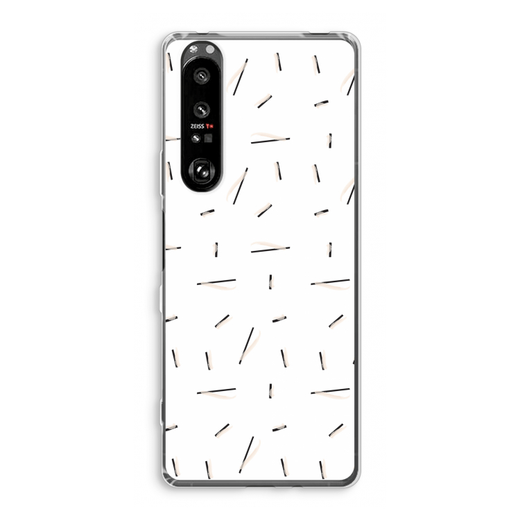 Hipster stripes: Sony Xperia 1 III Transparant Hoesje
