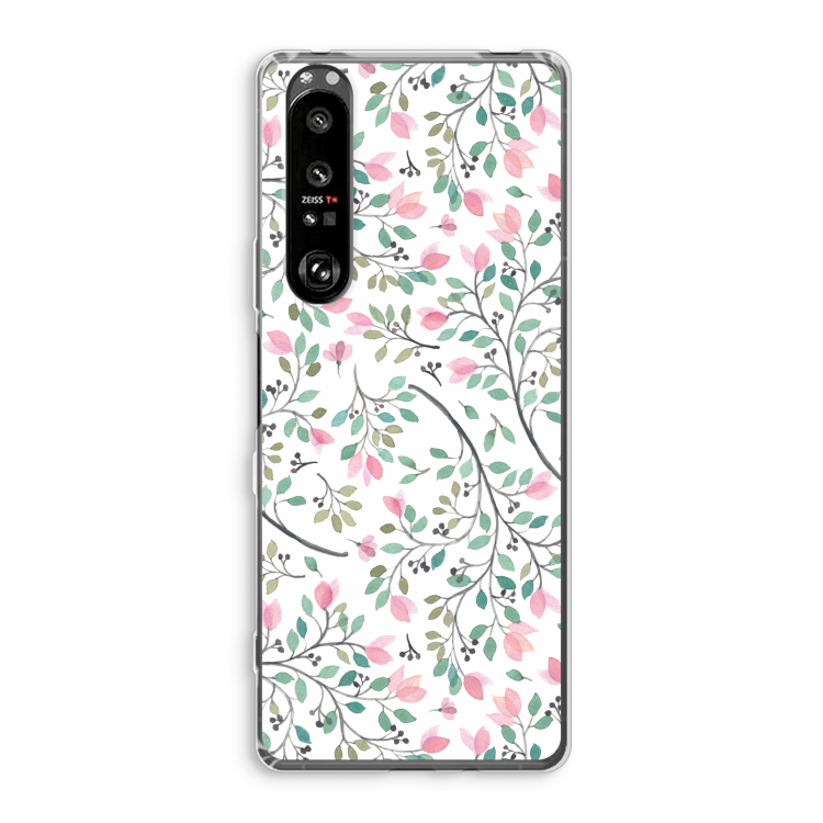 Sierlijke bloemen: Sony Xperia 1 III Transparant Hoesje