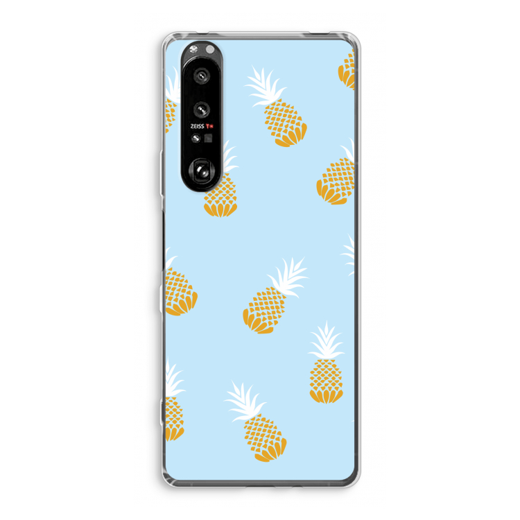Ananasjes: Sony Xperia 1 III Transparant Hoesje
