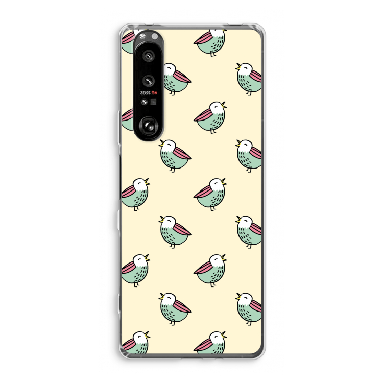 Vogeltjes: Sony Xperia 1 III Transparant Hoesje