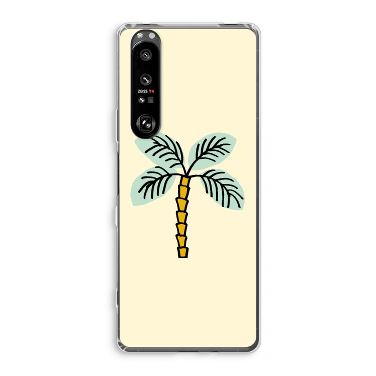 Palmboom: Sony Xperia 1 III Transparant Hoesje
