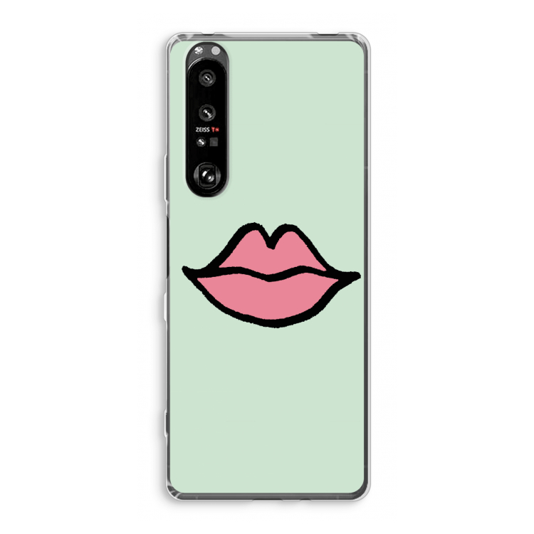 Kusje: Sony Xperia 1 III Transparant Hoesje