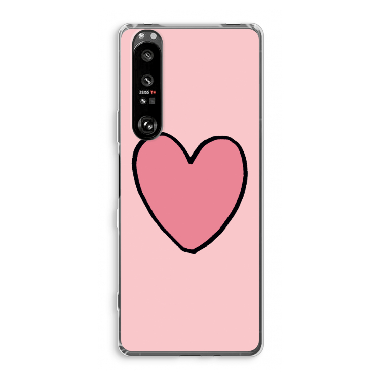Hartje: Sony Xperia 1 III Transparant Hoesje