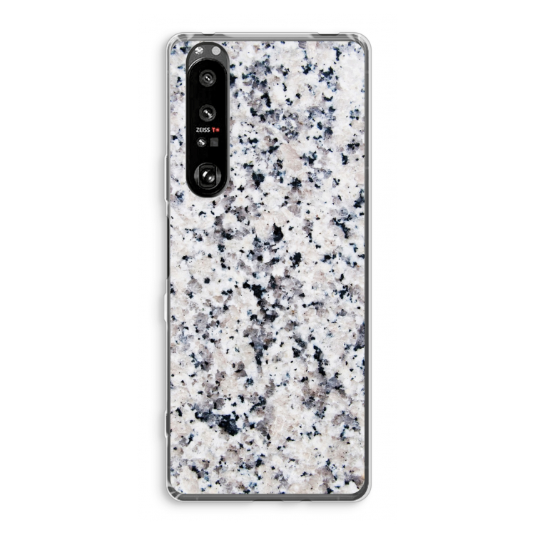 Gespikkelde marmer: Sony Xperia 1 III Transparant Hoesje