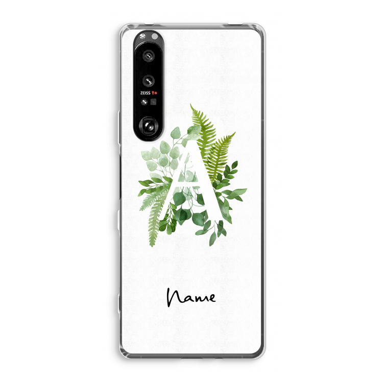 Green Brush: Sony Xperia 1 III Transparant Hoesje