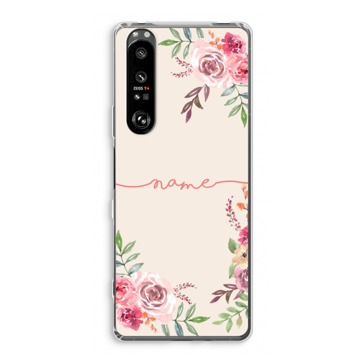 Rozen: Sony Xperia 1 III Transparant Hoesje