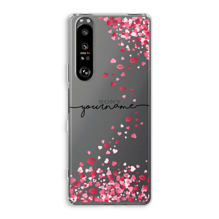Hartjes en kusjes: Sony Xperia 1 III Transparant Hoesje
