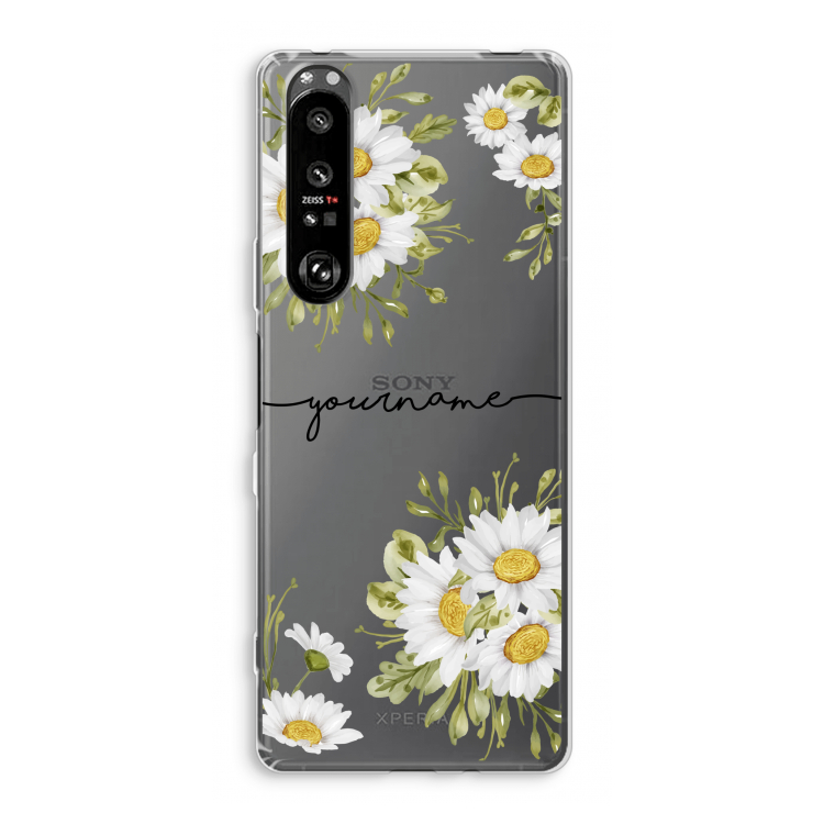 Daisies: Sony Xperia 1 III Transparant Hoesje