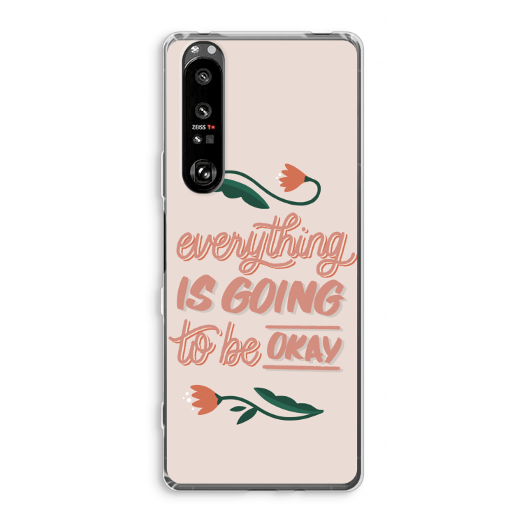 Optimistic flower girl: Sony Xperia 1 III Transparant Hoesje