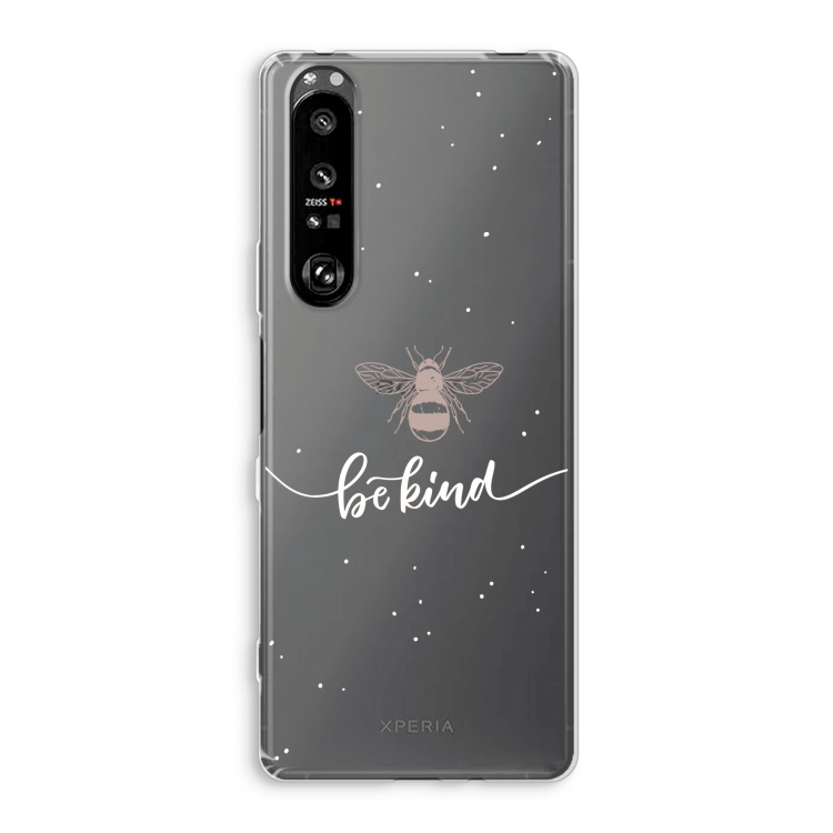 Be(e) kind: Sony Xperia 1 III Transparant Hoesje