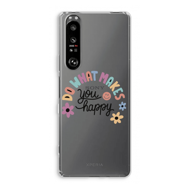 Happy days: Sony Xperia 1 III Transparant Hoesje