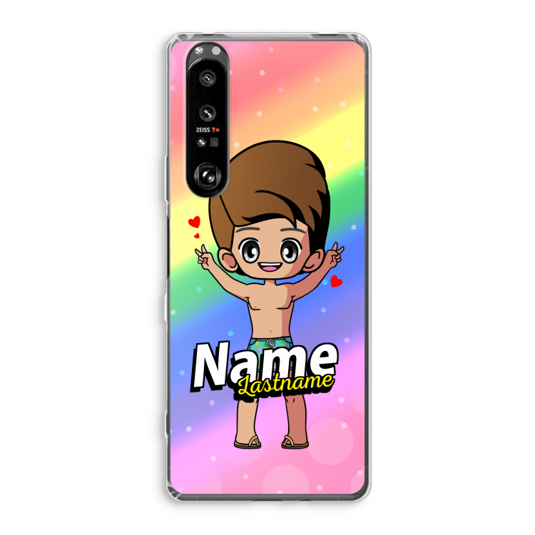 Chibi Maker man: Sony Xperia 1 III Transparant Hoesje