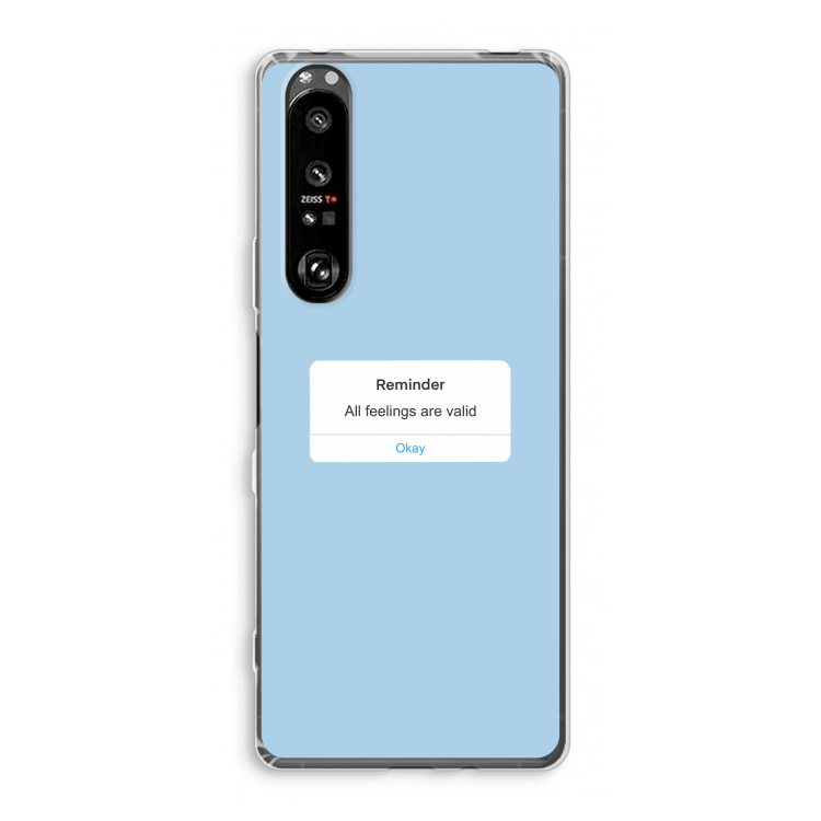 Reminder: Sony Xperia 1 III Transparant Hoesje