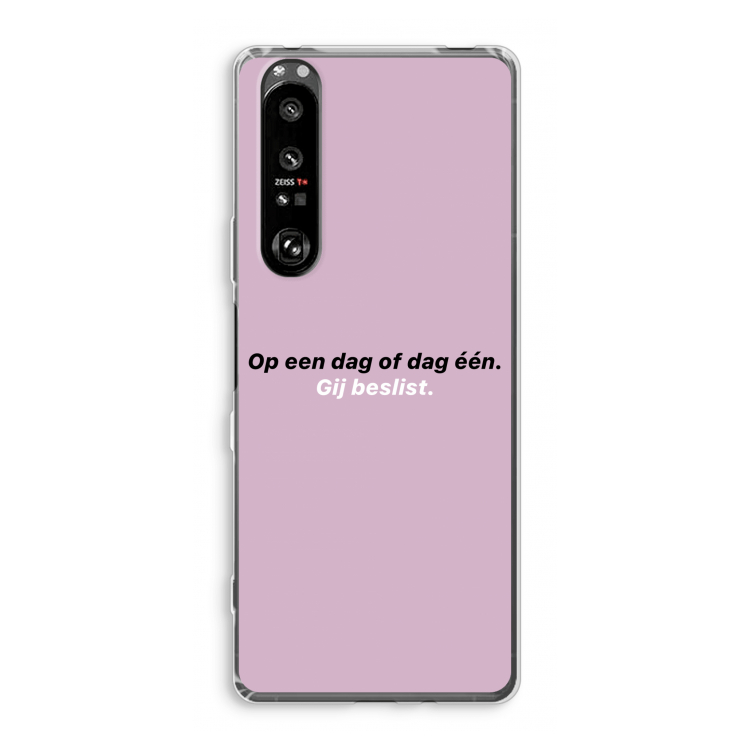 gij beslist: Sony Xperia 1 III Transparant Hoesje