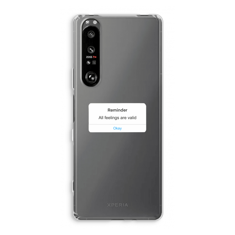 Reminder: Sony Xperia 1 III Transparant Hoesje