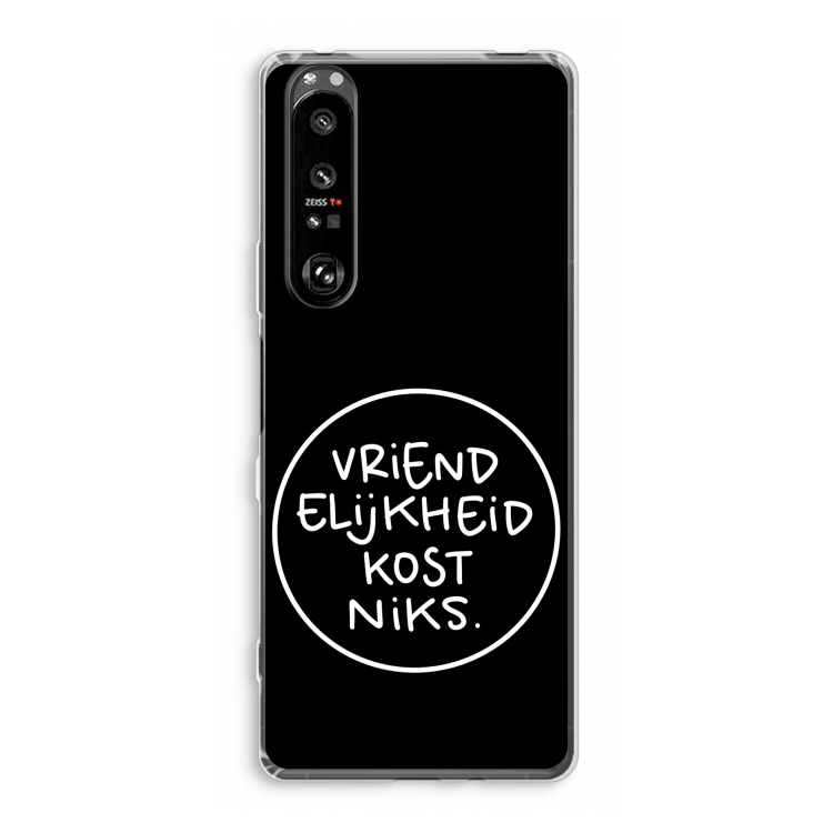 Vriendelijkheid: Sony Xperia 1 III Transparant Hoesje