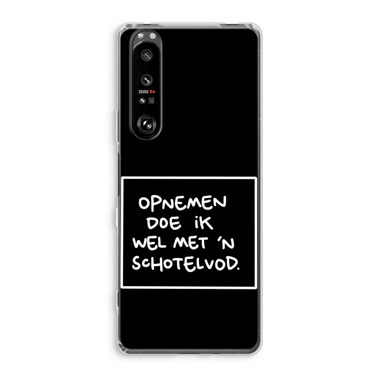 Schotelvod: Sony Xperia 1 III Transparant Hoesje