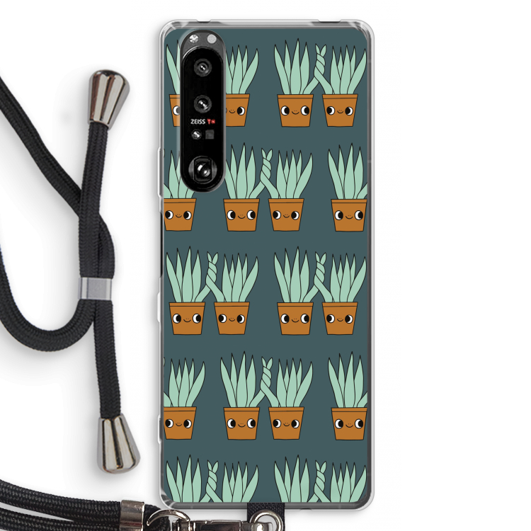 Sansevieria: Sony Xperia 1 III Transparant Hoesje met koord