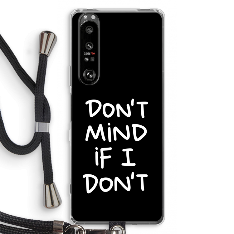Don't Mind: Sony Xperia 1 III Transparant Hoesje met koord