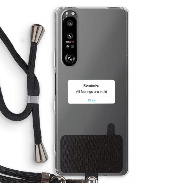 Reminder: Sony Xperia 1 III Transparant Hoesje met koord