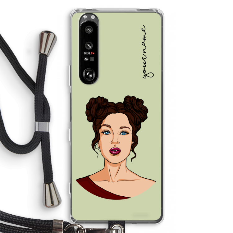 Pop-Art Creator: Sony Xperia 1 III Transparant Hoesje met koord
