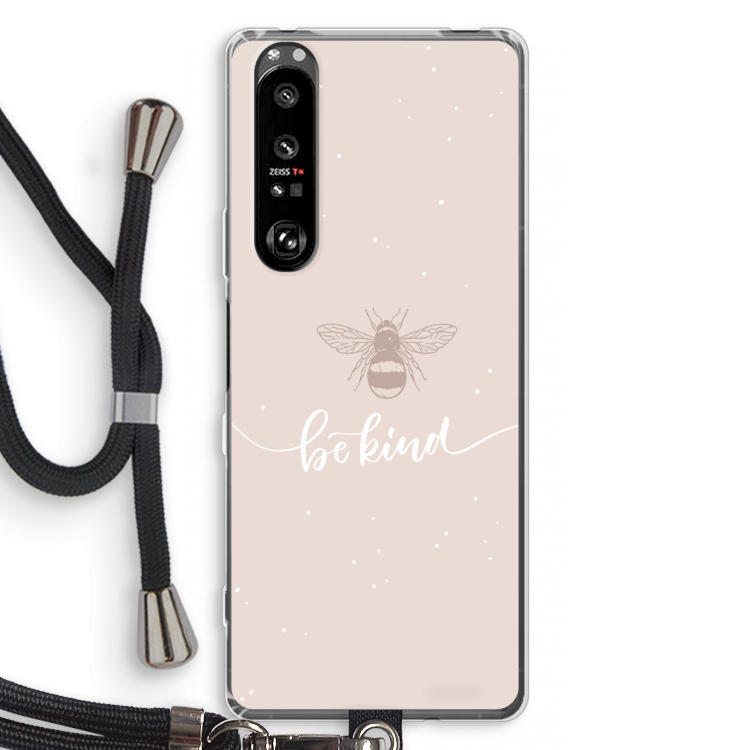 Be(e) kind: Sony Xperia 1 III Transparant Hoesje met koord