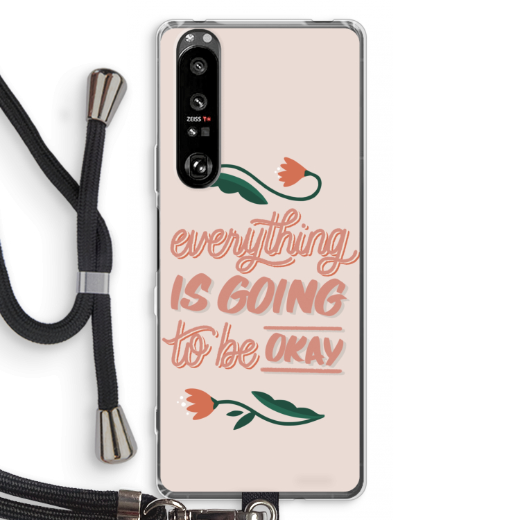 Optimistic flower girl: Sony Xperia 1 III Transparant Hoesje met koord