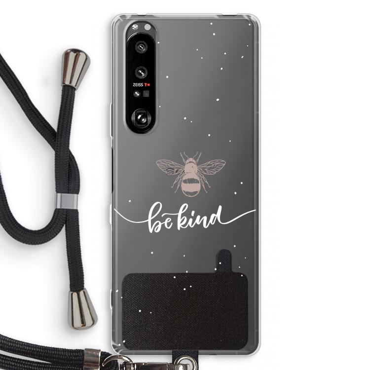 Be(e) kind: Sony Xperia 1 III Transparant Hoesje met koord