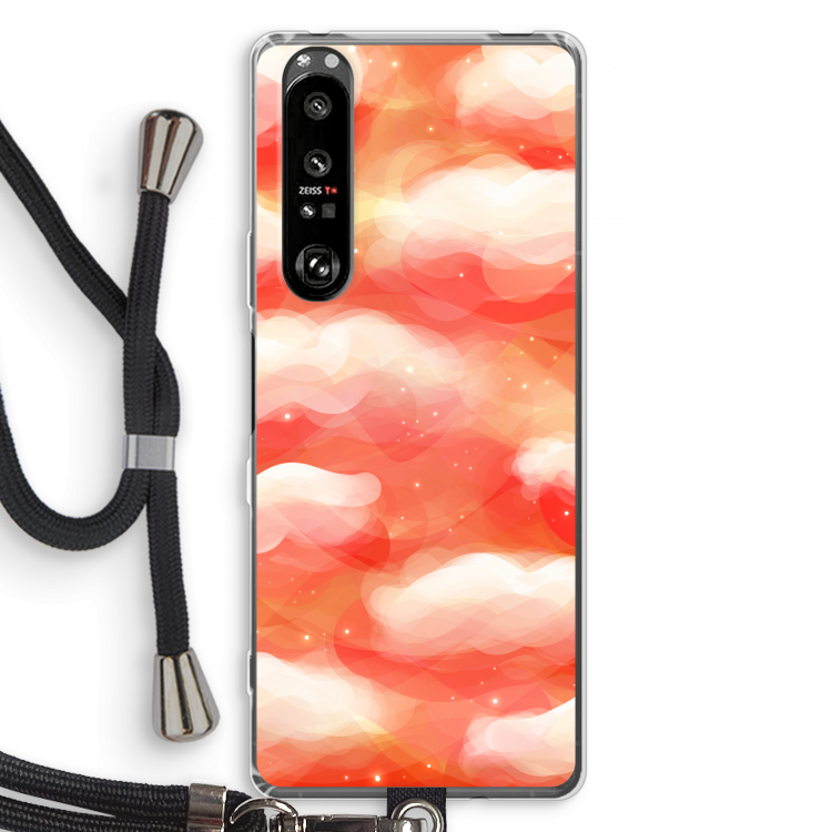 Lichte Wolken: Sony Xperia 1 III Transparant Hoesje met koord